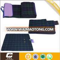 knitted waterproof outdoor picnic blanket polar fleece fold up travel blanket